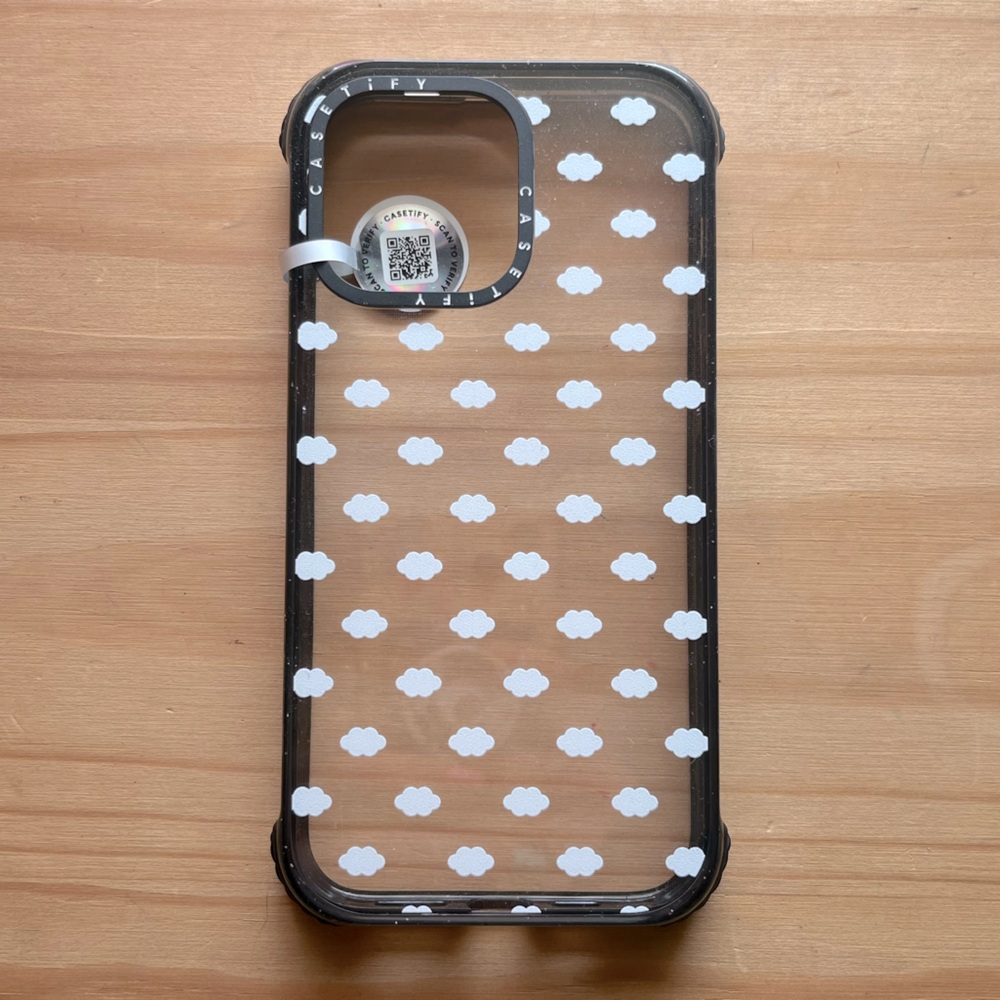 🆕Casetify iPhone 14 Pro Black and White Cloud Phone Case